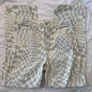 Tilly's RSQ green checkered jeans – size 28
